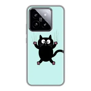 Силиконовый чехол с котиком для Xiaomi 14 (Падающий кот)