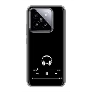 Чехол с картинками на черном фоне для Xiaomi 14 (Плеер)
