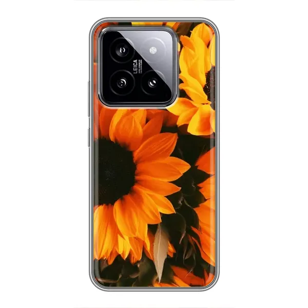 Чехол с рисунком «подсолнухи» для Xiaomi 14 Чехол с рисунком «подсолнухи» для Xiaomi 14