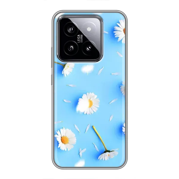 Чехол с рисунком «ромашки на голубом» для Xiaomi 14