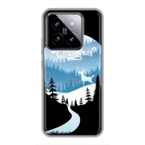 Силиконовый бампер на рождество для Xiaomi 14 (Рождественский Олень)