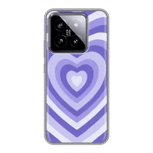 Чехлы с тематикой "Маленькие Сердечки" на Xiaomi 14 (Сердце фиолет)
