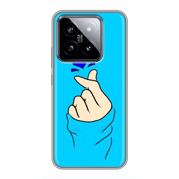 Чехол с рисунком «Сердце на синем» для Xiaomi 14 Чехол с рисунком «Сердце на синем» для Xiaomi 14