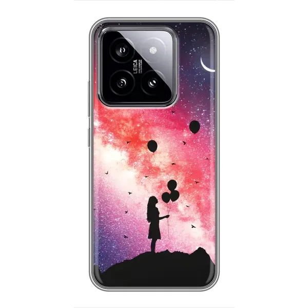 Чехол с рисунком «Шарики в небе» для Xiaomi 14 Чехол с рисунком «Шарики в небе» для Xiaomi 14