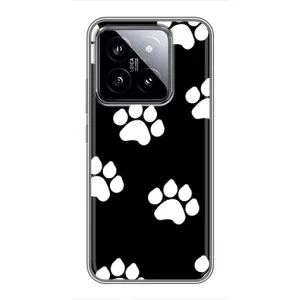 Бампер для Xiaomi 14 с картинкой "Песики" (Следы собак)