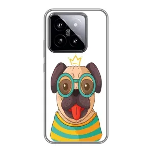 Бампер для Xiaomi 14 с картинкой "Песики" (Собака Король)