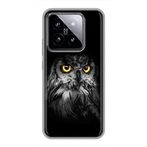 Чехлы с принтом СОВЫ для Xiaomi 14 (Сова на чёрном)