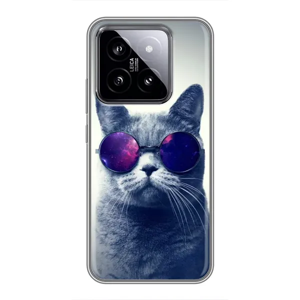 Чехол с рисунком «Стильный КОТ» для Xiaomi 14 Чехол с рисунком «Стильный КОТ» для Xiaomi 14