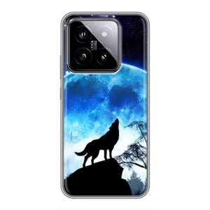 Чехол с Волком на Xiaomi 14 (Воет на луну)
