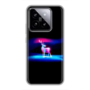 Силиконовый бампер с картинкой животных для Xiaomi 14 (Яркий олень)