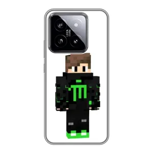Чохли для Xiaomi 14 (Персонажі МайнКрафт) (Зелений хлопчик)