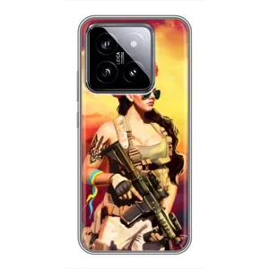 ЗСУ Чехлы (TPU) для Xiaomi 14 (Женщина солдат)