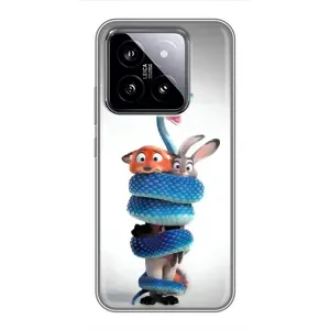 Силіконовий чохол з принтом Зоотрополіс для Xiaomi 14 (Змія Зоо)