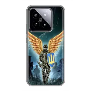 Патриотический Чехол для Xiaomi 14 (ЗСУ з крильями)