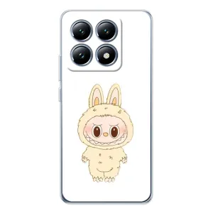 Чехол с принтом Лабубу для Xiaomi 14T Pro (Бежевый Лабубу)