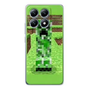 Чехлы для Xiaomi 14T Pro (Персонажи Майн Крафт) (Крипер 2)