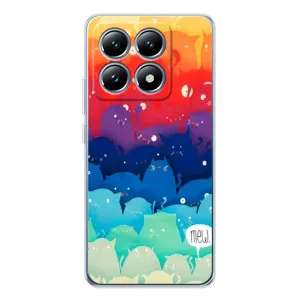 Силиконовый чехол с котиком для Xiaomi 14T Pro (Mew)