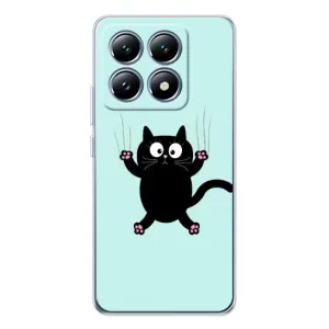 Силиконовый чехол с котиком для Xiaomi 14T Pro (Падающий кот)