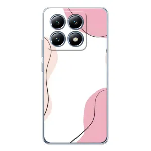 Чохол квітковий дизайн для Xiaomi 14T Pro (Рожевий фон)