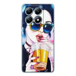 Чехол с картинкой Модные Девчонки Xiaomi 14T (Девушка с коктейлем)
