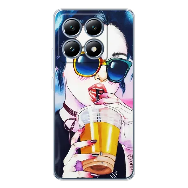 Чехол с рисунком «Девушка с коктейлем» для Xiaomi 14T Чехол с рисунком «Девушка с коктейлем» для Xiaomi 14T