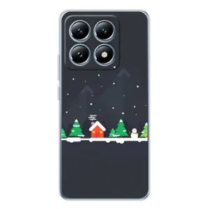 Силиконовый бампер на рождество для Xiaomi 14T (Город зимний)