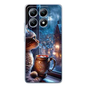 Чехлы на Новый Год Xiaomi 14T (Кот новогодний)
