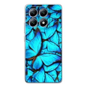 Силиконовый бампер с картинкой животных для Xiaomi 14T (Крылья бабочек)