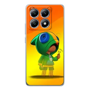 Чехол Бравл Старс для Xiaomi 14T (LEON в кофте)