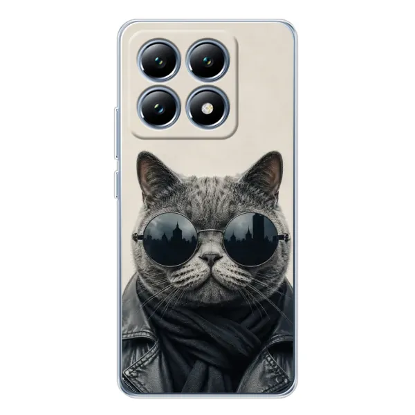 Чехол с рисунком «Модный кот» для Xiaomi 14T Чехол с рисунком «Модный кот» для Xiaomi 14T