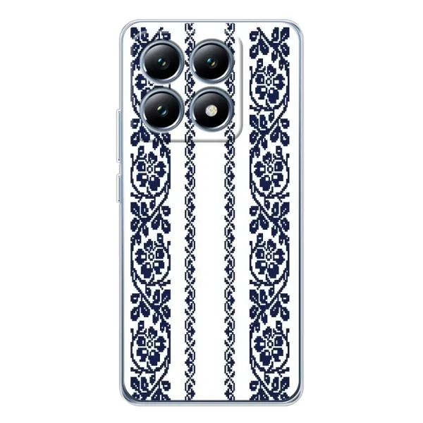 Чехол с рисунком «Синяя вышиванка» для Xiaomi 14T