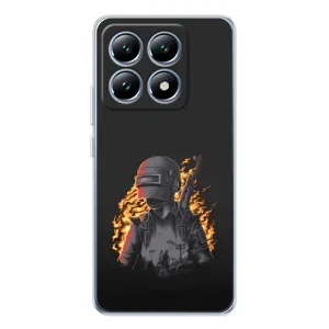 Чохол з картинкою "Герой Pubg" на Xiaomi 14T (В полум'ї)