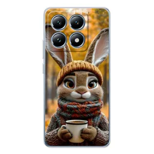 Печатный чехол «Зверята с кофе» для Xiaomi 14T (Зайчик с кофе)
