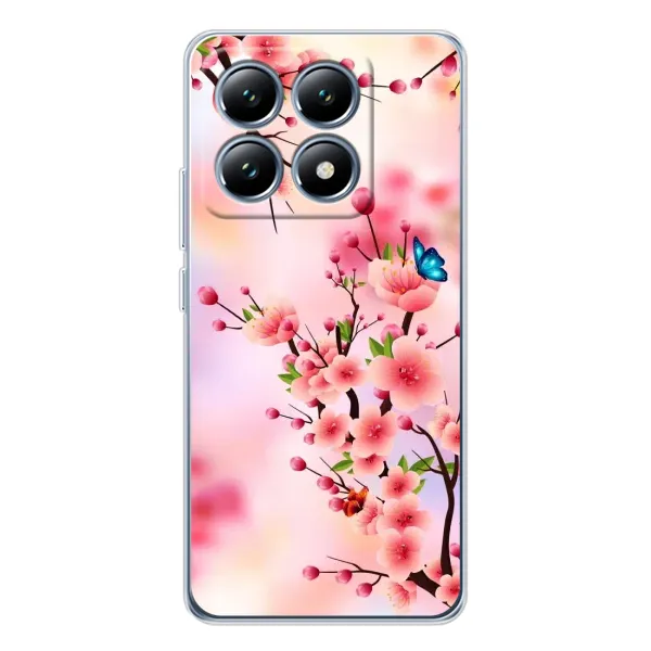 Чехол с рисунком «Бабочки на сакуре» для Xiaomi 15 Pro Чехол с рисунком «Бабочки на сакуре» для Xiaomi 15 Pro