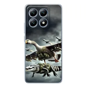 Чехол с мемами тралалело тралала для Xiaomi 15 Pro (Гусини и крокодило)