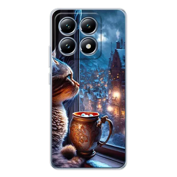 Чехол с рисунком «Кот новогодний» для Xiaomi 15 Pro Чехол с рисунком «Кот новогодний» для Xiaomi 15 Pro