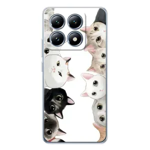 Силиконовый чехол с котиком для Xiaomi 15 Pro (Коты)