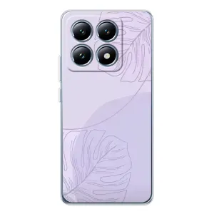 Чехол цветочный дизайн для Xiaomi 15 Pro (Монстера фиолетовая)