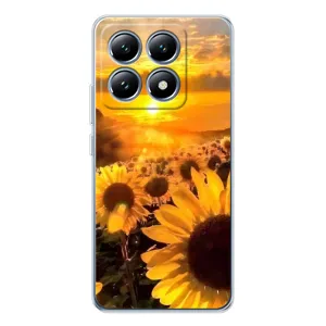 Чехол с Цветами для Xiaomi 15 Pro (поле подсолнухов)
