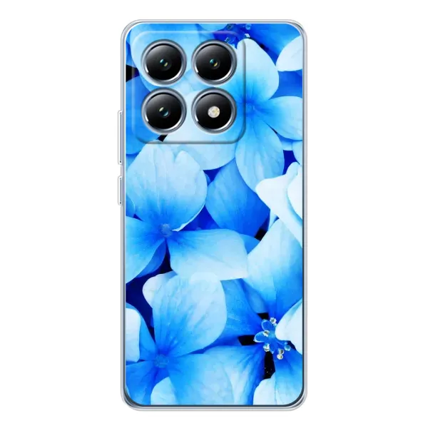 Чехол с рисунком «Синие цветы» для Xiaomi 15 Pro Чехол с рисунком «Синие цветы» для Xiaomi 15 Pro