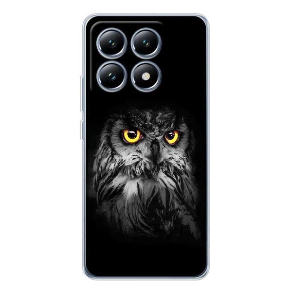 Чехол с рисунком «Сова на чёрном» для Xiaomi 15 Pro Чехол с рисунком «Сова на чёрном» для Xiaomi 15 Pro