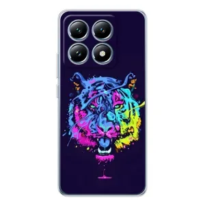 Силиконовый бампер с картинкой животных для Xiaomi 15 Pro (Тигр-Арт)