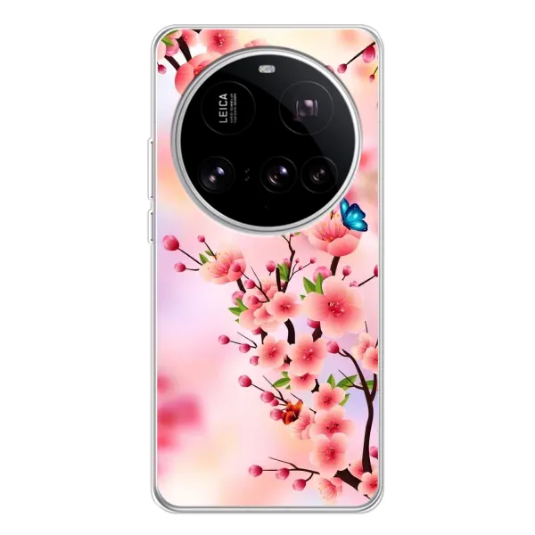 Чехол с рисунком «Бабочки на сакуре» для Xiaomi 15 Ultra Чехол с рисунком «Бабочки на сакуре» для Xiaomi 15 Ultra