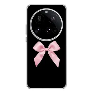 Чехол банты для Xiaomi 15 Ultra (Бант на черном)