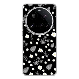 Чохли з тематикою "КВІТИ" на Xiaomi 15 Ultra (цвітіння на чорному)