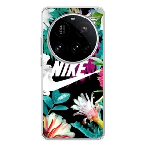 Силиконовый Чехол на Xiaomi 15 Ultra с картинкой Nike (Цветочный Nike)
