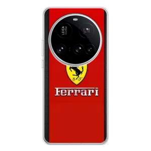 Силиконовый бампер с картинкой машины на Xiaomi 15 Ultra (Ferrari Logo)