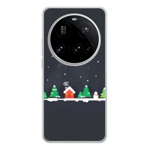 Силиконовый бампер на рождество для Xiaomi 15 Ultra (Город зимний)