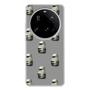 Бампер с принтом Мемы для Xiaomi 15 Ultra (Каменное лицо)