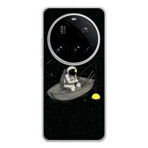Силіконовый Чохол з принтом "Космонавти" на Xiaomi 15 Ultra (Космонавт на рибалці)